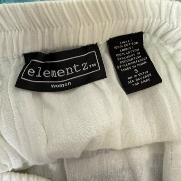 Boho Chic Broomstick Maxi Skirt By Elementz Size S Blue White Ombre Eyelet Sequi - Picture 7 of 16